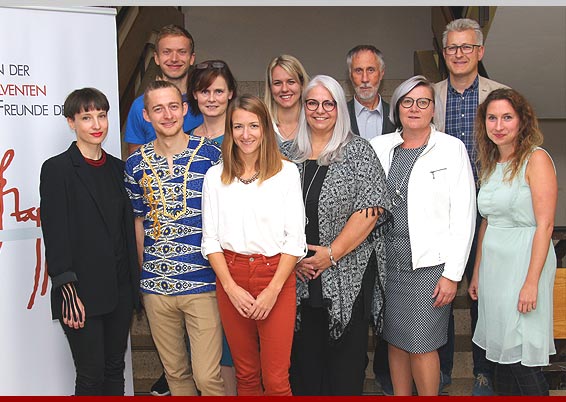 Absolventen-Meeting 2019 - Vorstand, Direktor Spreitz, , Referenten Ulla Obereigner und Georg Grüssenberger, Musikerin Sigrid Horn